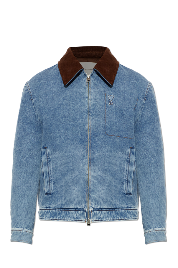 Ami Alexandre Mattiussi Denim jacket with logo | Men's | Vitkac